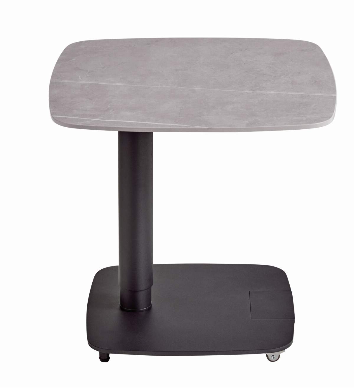 Beistelltisch Camas - LBH ca. 50x50x48 cm, Keramik, Dunkelgrau