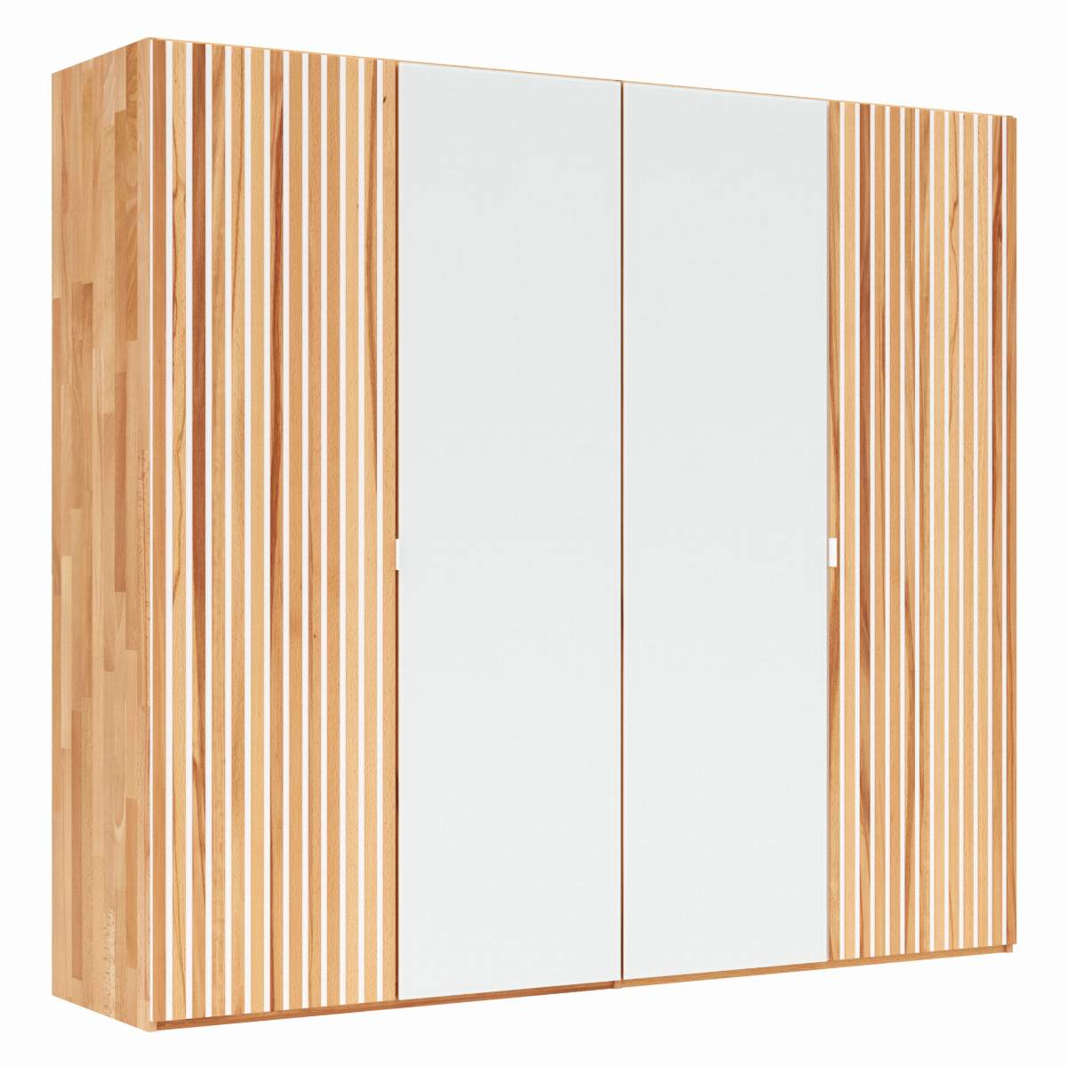 Drehtürenschrank Tigris - B. ca. 240 cm, Kernbuche massiv, geölt