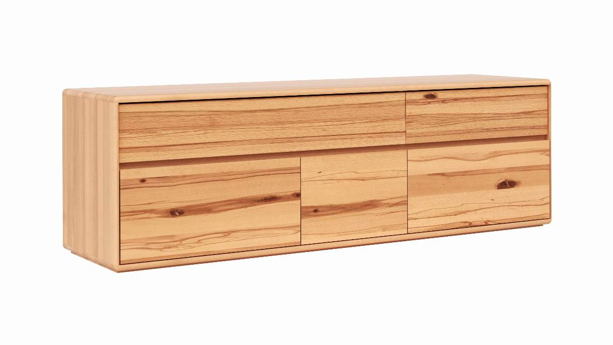 Mediaboard Hillsboro - Buche/Kernbuche natur, geölt