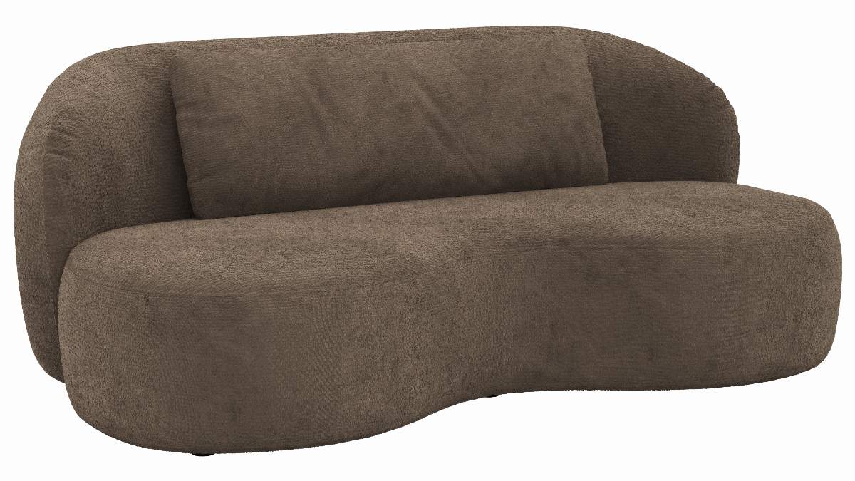 Chaiselongue Karasu - Stoff, Taupe