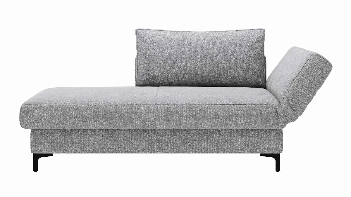 Schlafsofa Verano - Ausrichtung rechts inkl. Schlaffunktion und Bettkasten, Stoff, Hellgrau