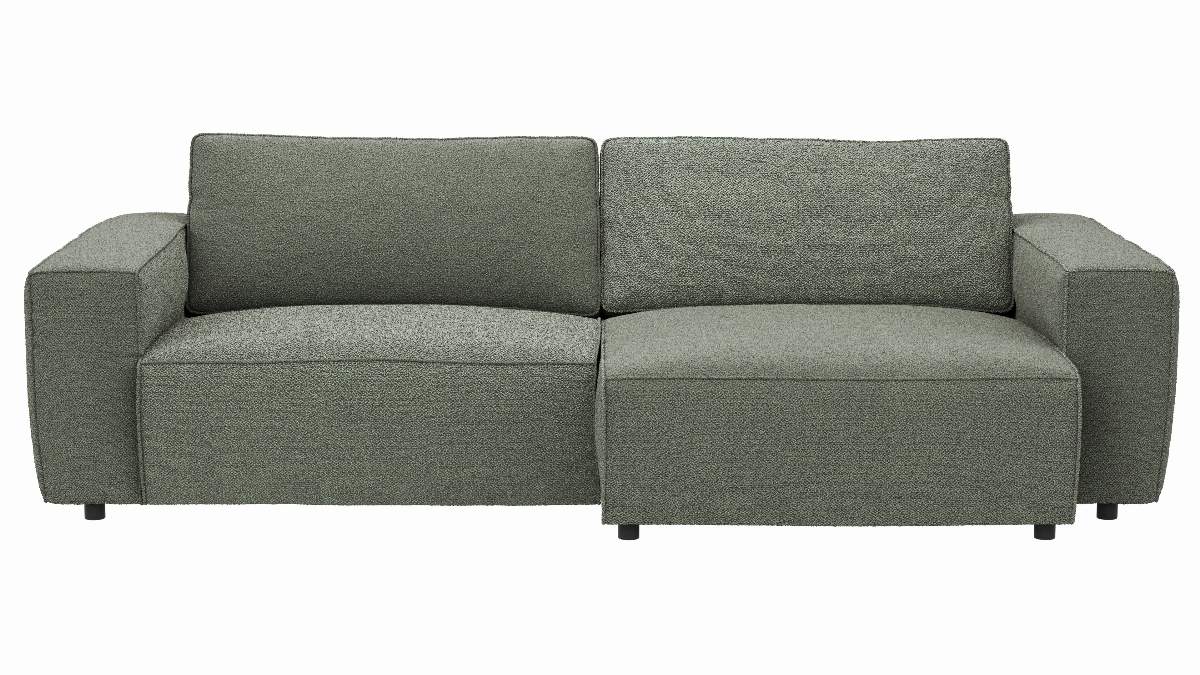 Sofa Lilaia - 1,5-Sitzer XL mit 1,5-Sitzer XL Tief, Stoff, Olivgrün