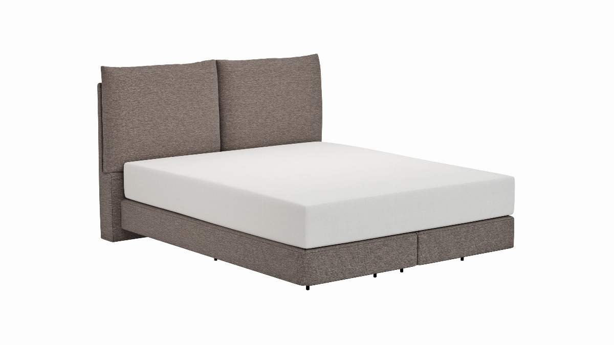 Boxspringbett Alpin - Liegefläche 160x200cm, Stoff, Anthrazit