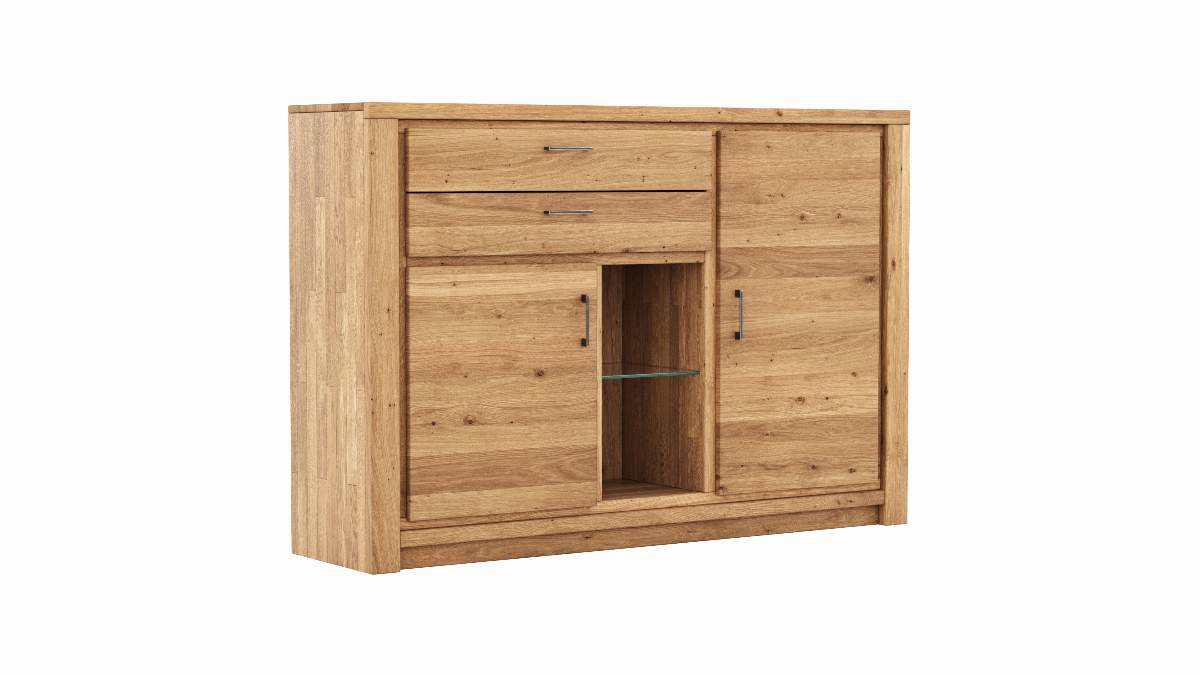 Highboard Farmingdale - Eiche massiv, natur geölt