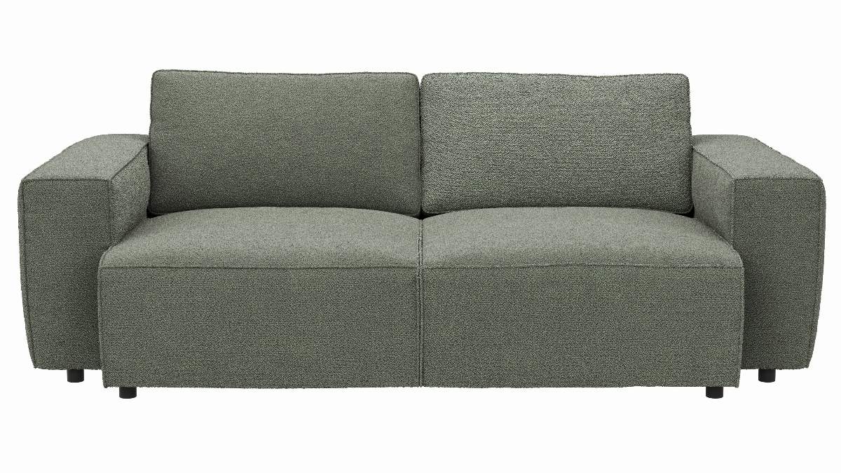 Bigsofa Lilaia - 3-Sitzer Tief, Stoff, Olivgrün