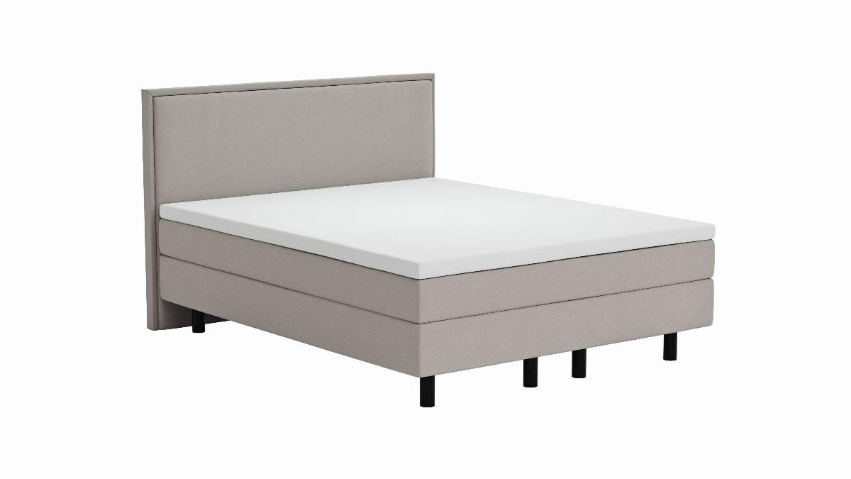 Boxspringbett Valencia - Liegefläche ca. 160x200 cm, Stoff, Mauve