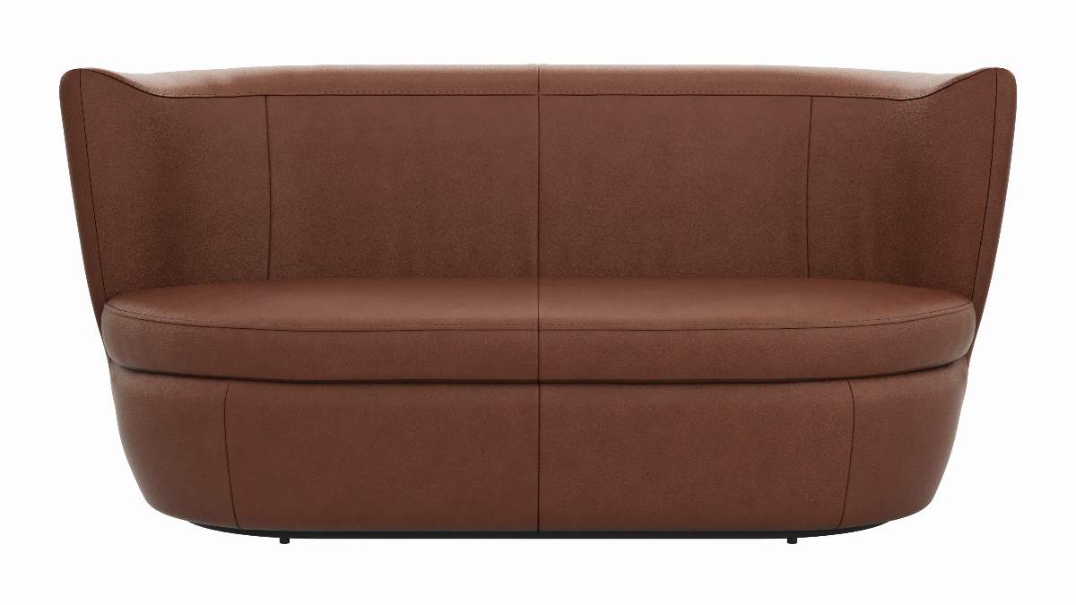 Sofa Cativa - 2-Sitzer, Leder, Cognac