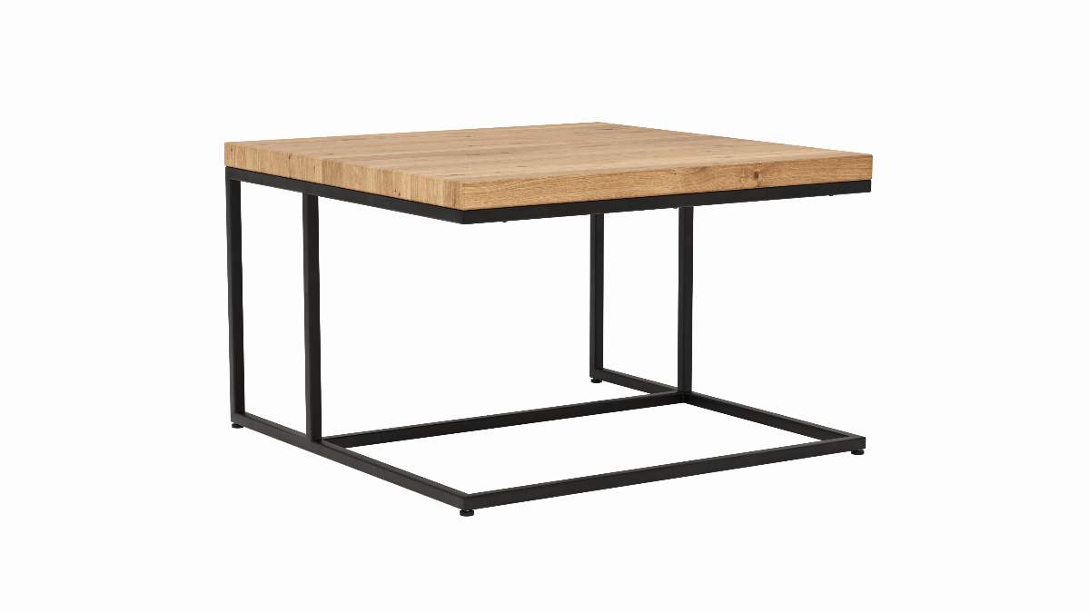 Couchtisch Farmingdale - LBH ca. 75x75x47 cm, Eiche massiv, natur geölt