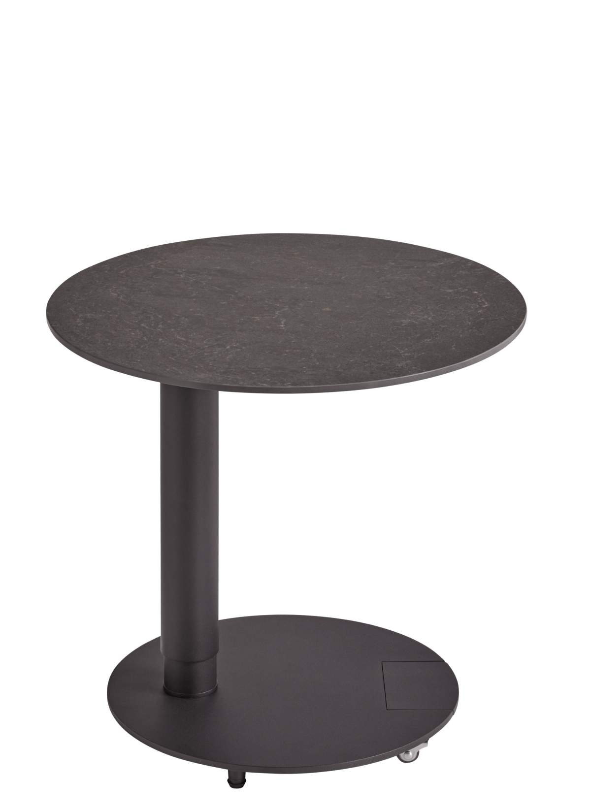 Beistelltisch Camas - LBH ca. 50x50x48 cm, Keramik schwarz