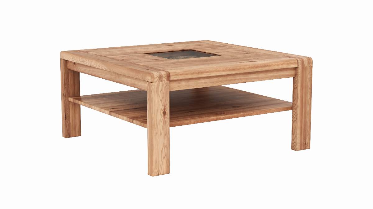 Couchtisch Cartago Soft - BHT ca. 90x45x90 cm, Astbuche massiv, natur geölt