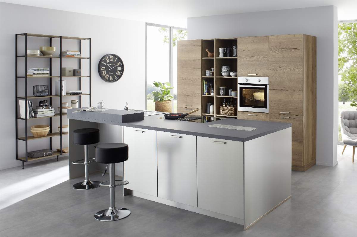 Inselküche 33.160 4 319, Eiche Havanna Nachbildung