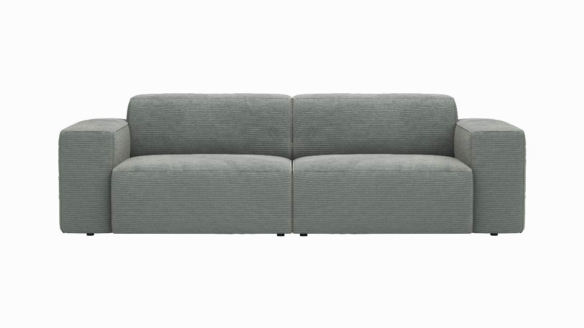 Sofa Elementos - 3-Sitzer XL, Stoff, Grau