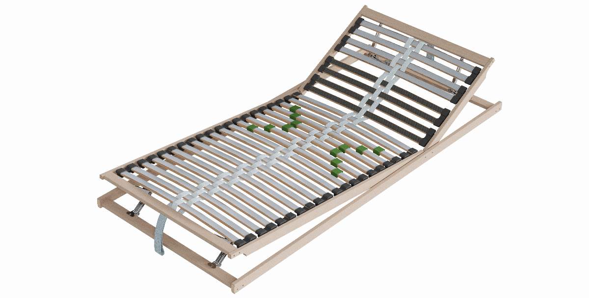 Lattenrost Alpin Schlafsysteme Alpin-A-KF - 90x200cm, Kopf-/Fußteil manuell verstellbar