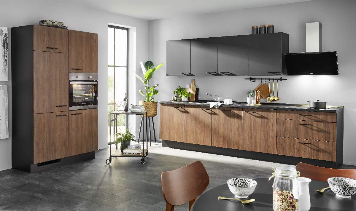 Winkelküche 32.130 8 321 Nussbaum Nachbildung 