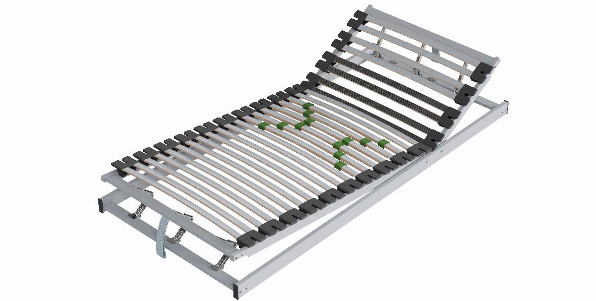 Lattenrost Alpin Schlafsysteme Alpin-D-KF - 90x200cm, Kopf-/Fußteil manuell verstellbar