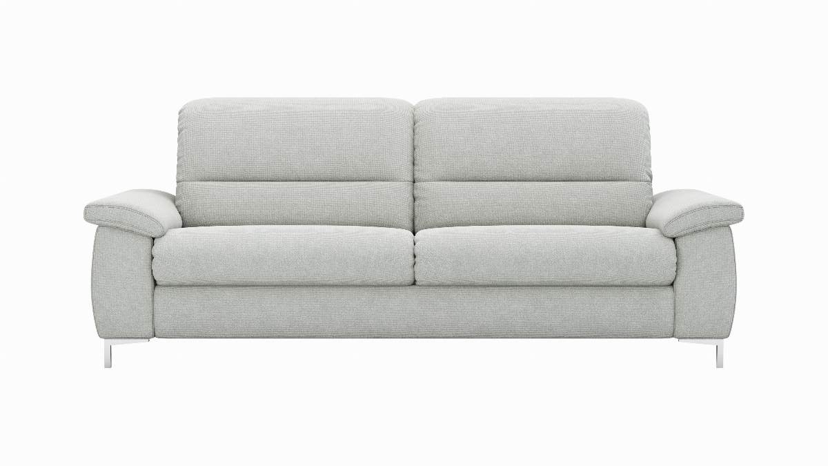 Sofa Cornella Plus - 2,5-Sitzer, Stoff, Hellgrau