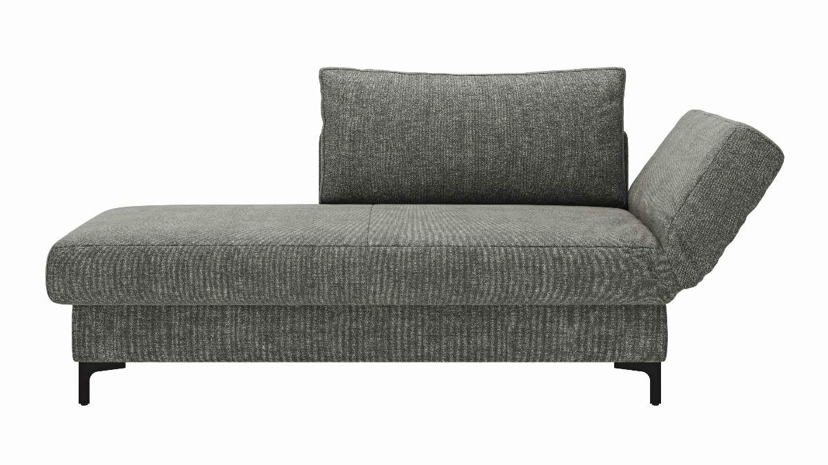 Schlafsofa Verano - Ausrichtung rechts inkl. Schlaffunktion und Bettkasten, Stoff, Grün