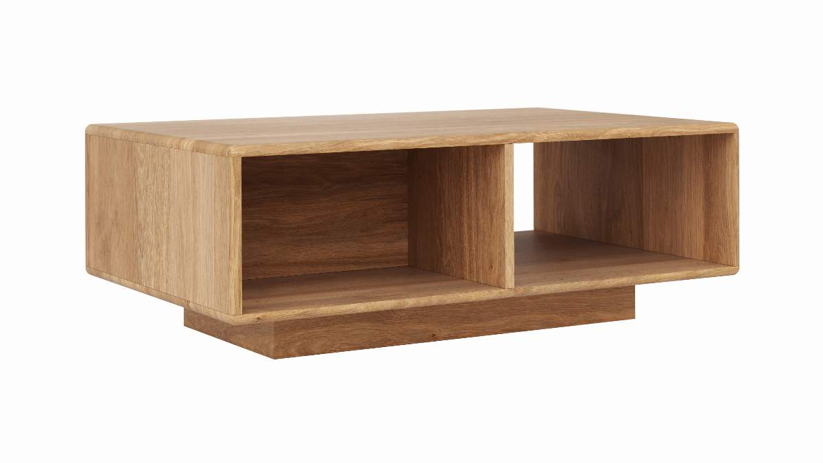 Couchtisch Hillsboro - LBH ca. 110x70x39,4 cm, Wildeiche natur, geölt