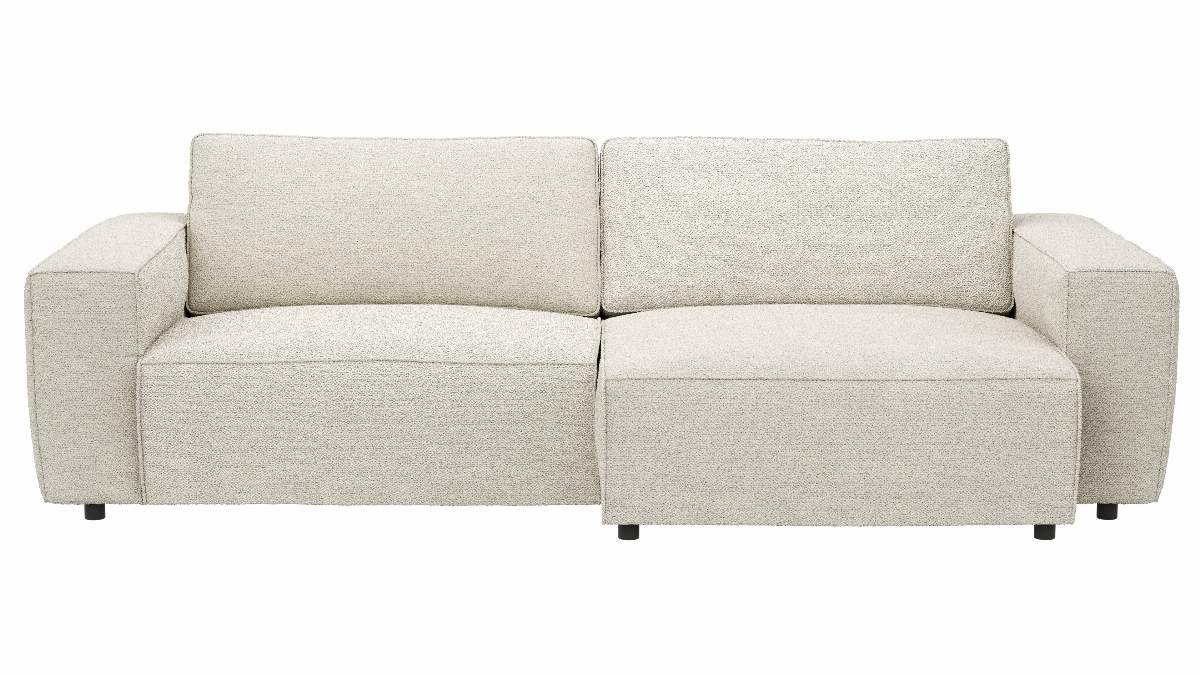 Sofa Lilaia - 1,5-Sitzer XL mit 1,5-Sitzer XL Tief, Stoff, Creme