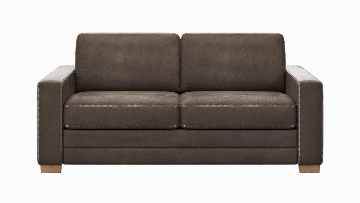Sofa Lakeville - 2-Sitzer inkl. Schlaffunktion, Stoff, Braun
