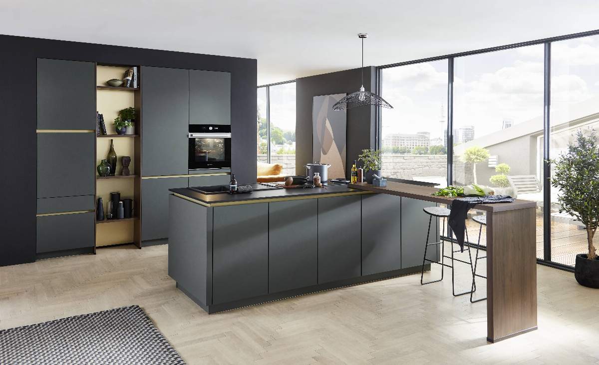 Inselküche 34.190 15 325, Mineralgrün 