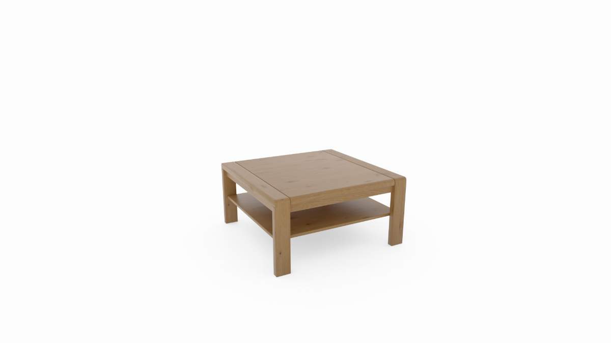 Couchtisch Cartago Soft - BHT ca. 90x45x90 cm, Wildeiche massiv, natur geölt