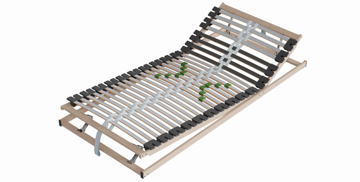 Lattenrost Alpin Schlafsysteme Alpin-B-KF - 90x200cm, Kopf-/Fußteil manuell verstellbar