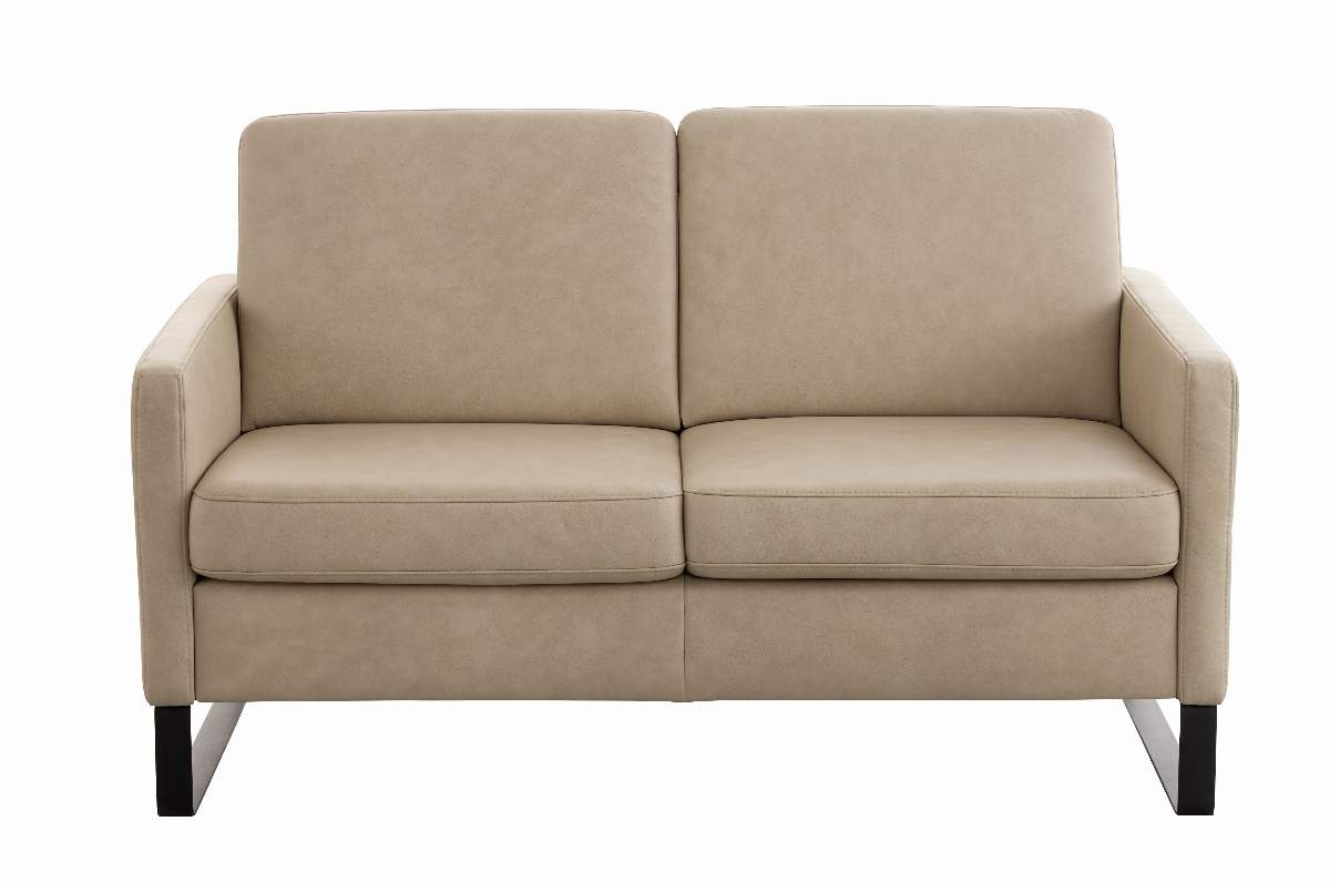 Sofa Arima N - 2-Sitzer inkl. Armlehne klappbar, Leder, Champagner