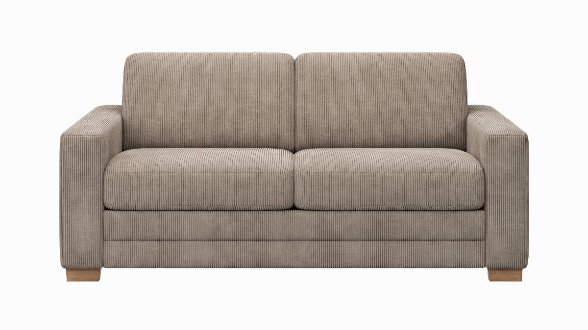 Sofa Lakeville - 2-Sitzer inkl. Schlaffunktion, Stoff, Graubeige