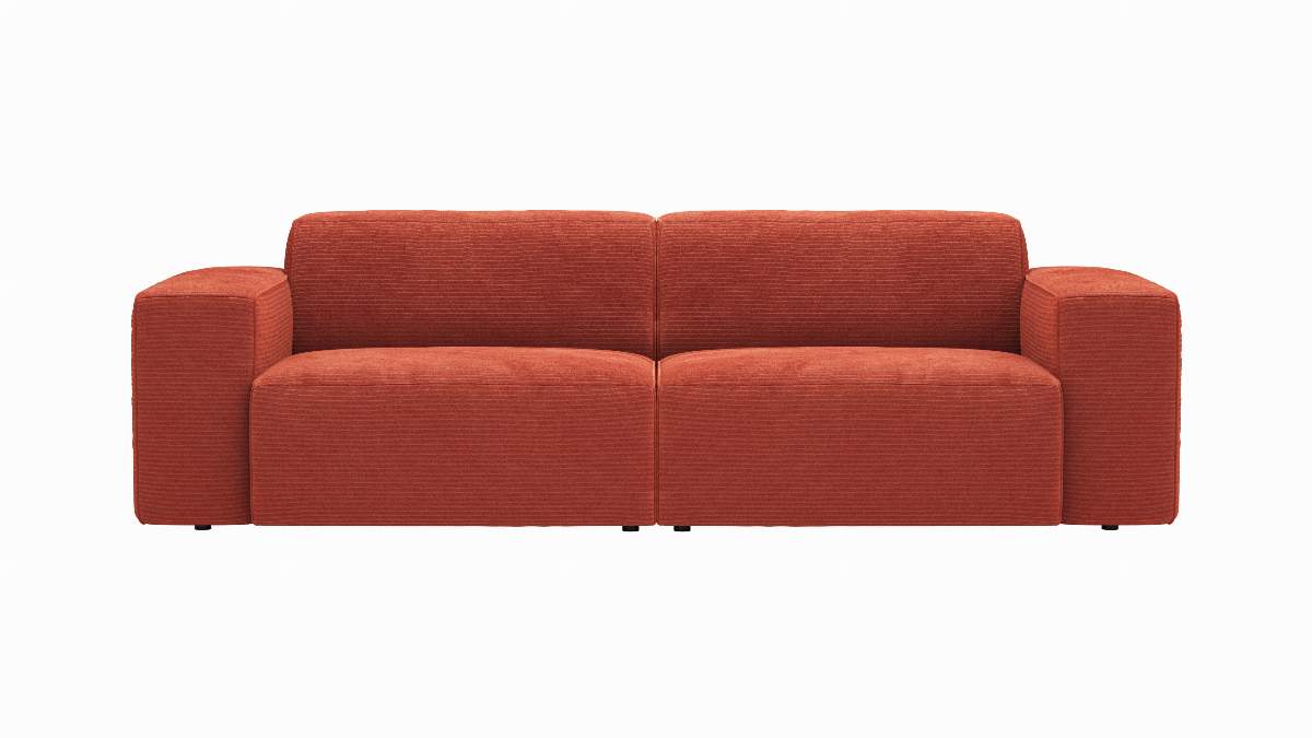 Sofa Elementos - 3-Sitzer XL, Stoff, Campari