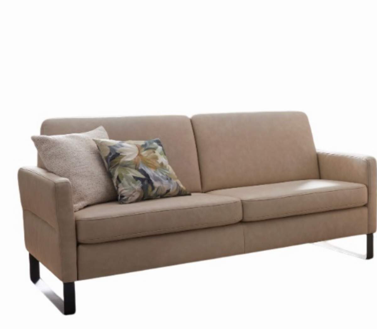 Sofa Arima N - 2,5-Sitzer inkl. Sitzvorzug motorisch, Leder, Champagner