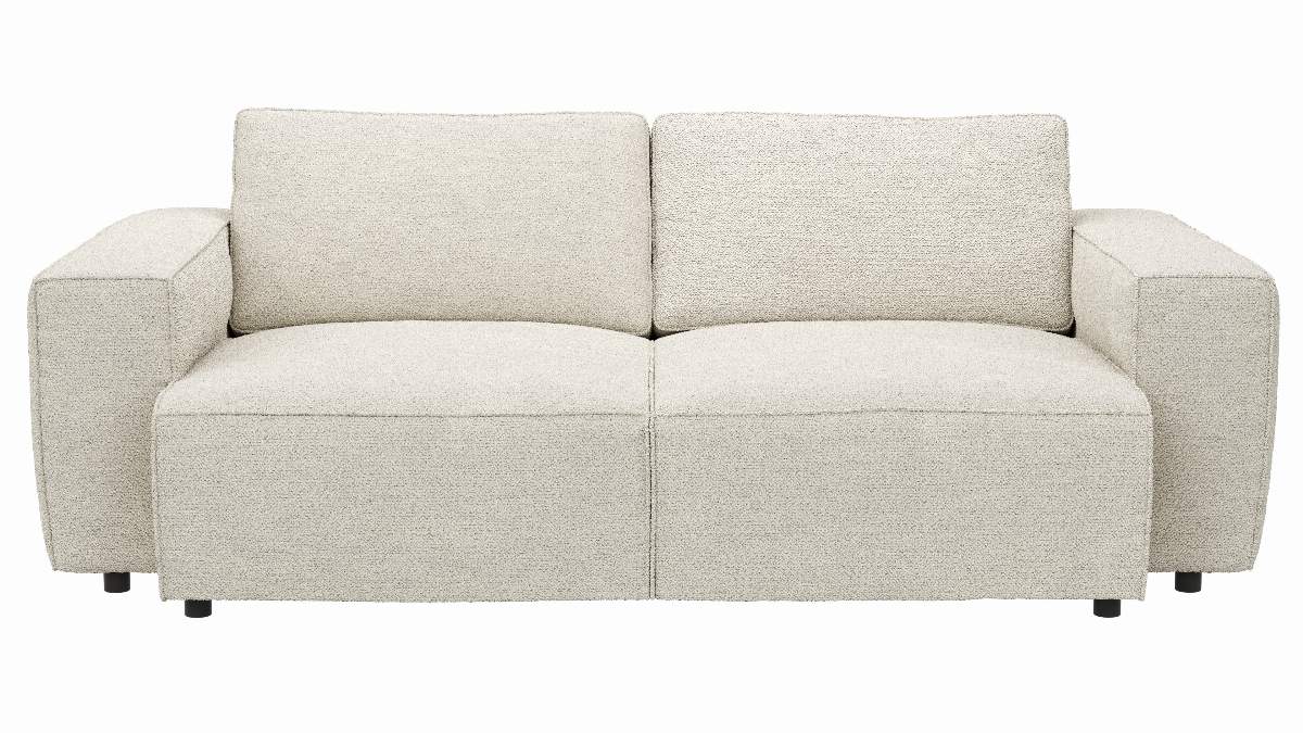 Bigsofa Lilaia - 3-Sitzer Tief, Stoff, Creme